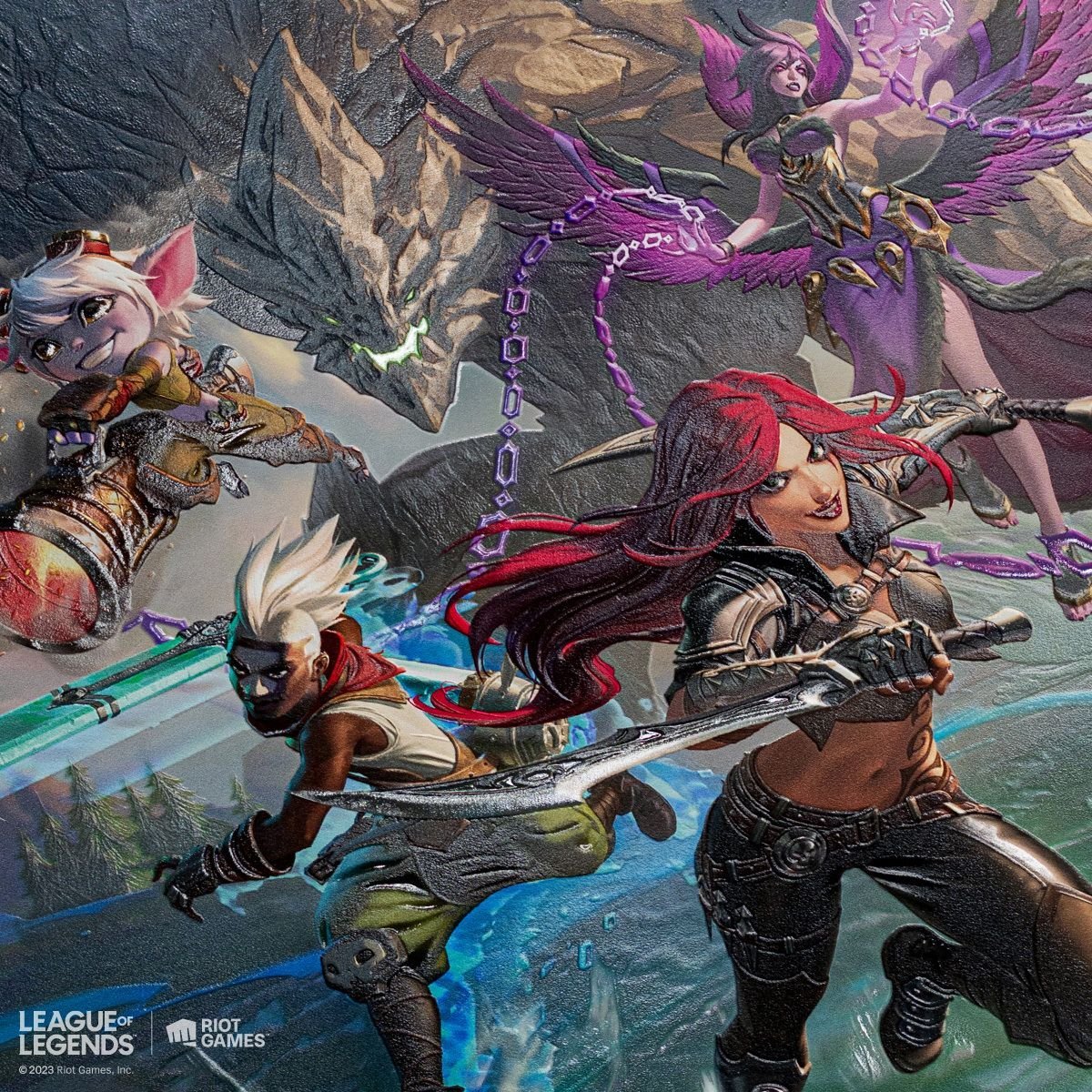 Poster Bertenaga OLED League of Legends dalam Pengungkapan Ulang Tahun Displate